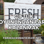 Çiftlik Oyunundan Para Kazanmak