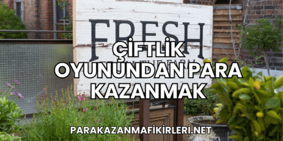 Çiftlik Oyunundan Para Kazanmak
