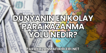 Dünyanın En Kolay Para Kazanma Yolu Nedir?
