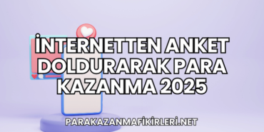 İnternetten Anket Doldurarak Para Kazanma 2025