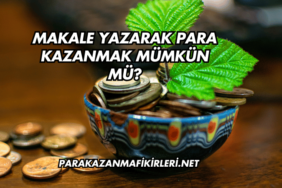 Makale Yazarak Para Kazanmak Mümkün mü?