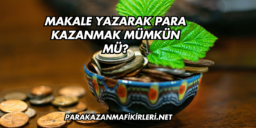 Makale Yazarak Para Kazanmak Mümkün mü?