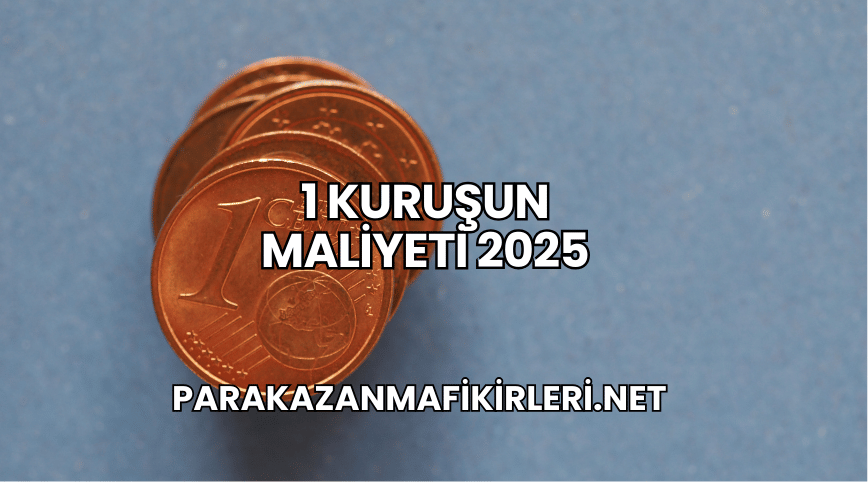 1 Kuruşun Maliyeti 2025