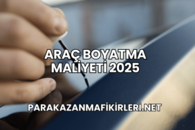 Araç Boyatma Maliyeti 2025