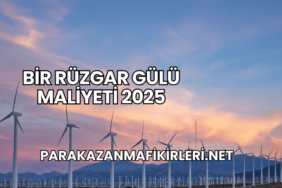 Bir Rüzgar Gülü Maliyeti 2025