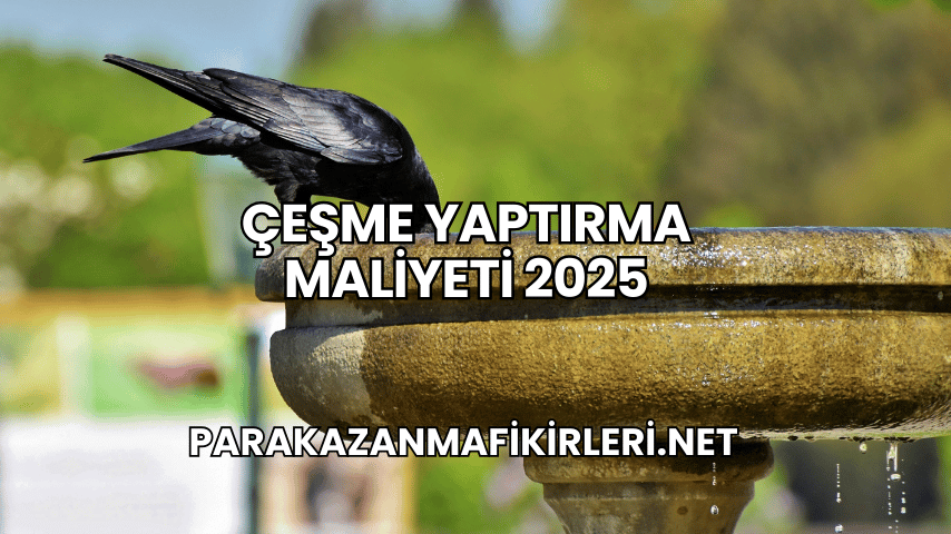 Çeşme Yaptırma Maliyeti 2025