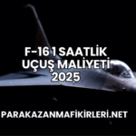 F-16 1 Saatlik Uçuş Maliyeti 2025