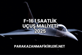 F-16 1 Saatlik Uçuş Maliyeti 2025