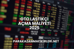 Oto Lastikçi Açma Maliyeti 2025