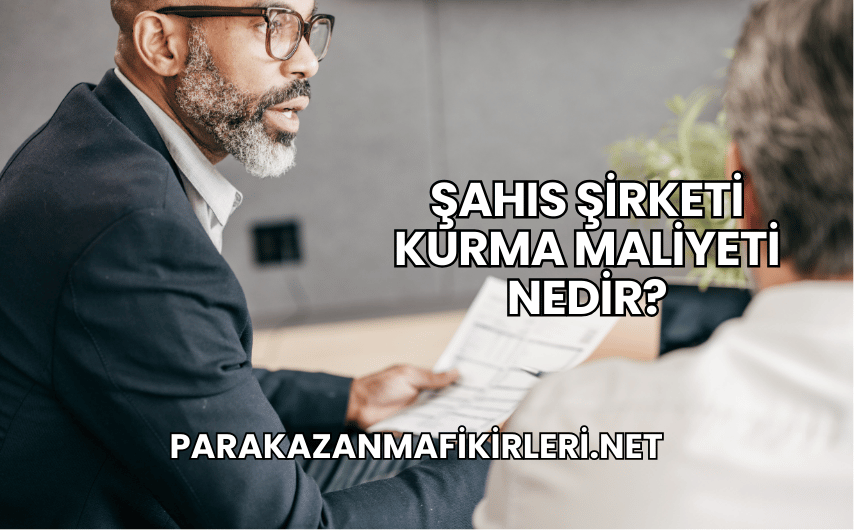Şahıs Şirketi Kurma Maliyeti Nedir?