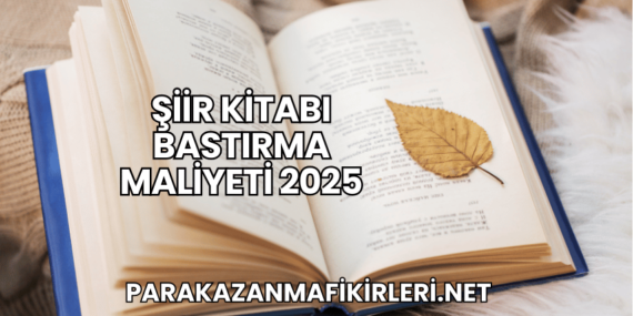 Şiir Kitabı Bastırma Maliyeti 2025