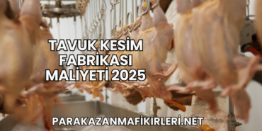 Tavuk Kesim Fabrikası Maliyeti 2025 (2)