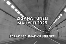 Zigana Tüneli Maliyeti 2025