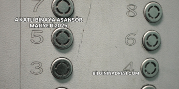 4 Katlı Binaya Asansör Maliyeti 2025
