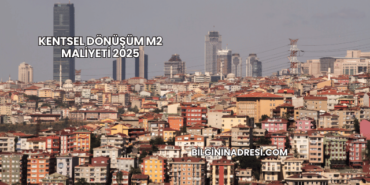 Kentsel Dönüşüm m2 Maliyeti 2025