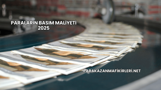Paraların Basım Maliyeti 2025