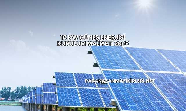 10 Kw Güneş Enerjisi Kurulum Maliyeti 2025