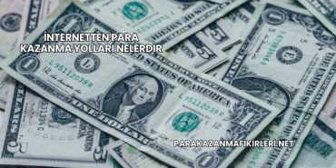 İnternetten Para Kazanma Yolları Nelerdir