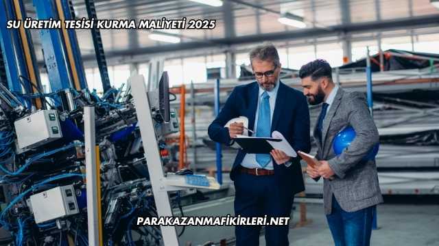 Su Üretim Tesisi Kurma Maliyeti 2025