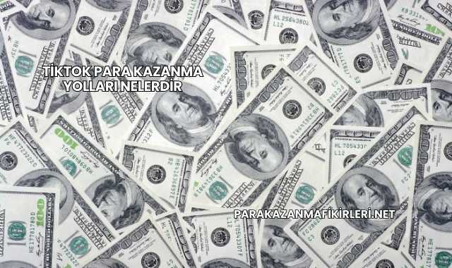 TikTok Para Kazanma Yolları Nelerdir
