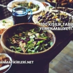 100 Kişilik Tabldot Yemek Maliyeti 2025
