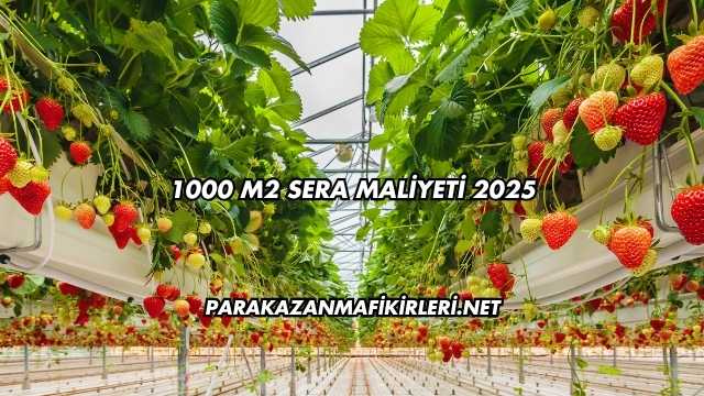1000 M2 Sera Maliyeti 2025