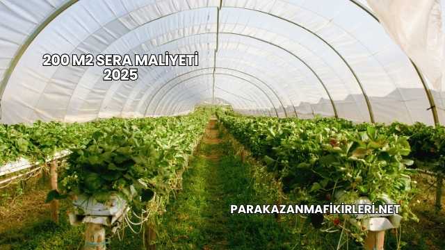 200 M2 Sera Maliyeti 2025
