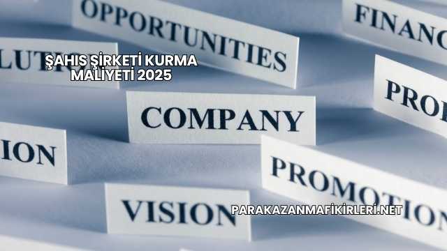 Şahıs Şirketi Kurma Maliyeti 2025